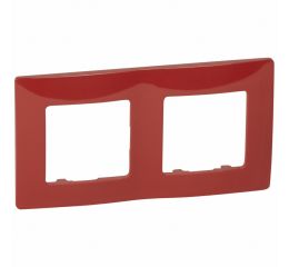 Niloé rámeček 2-násobný červený pro vodorovnou i svislou montáž typ 665022 Legrand