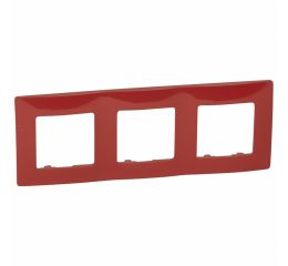 Niloé rámeček 3-násobný červený pro vodorovnou i svislou montáž typ 665023 Legrand