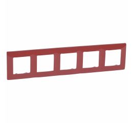 Niloé rámeček 5-násobný červený pro vodorovnou i svislou montáž typ 665025 Legrand