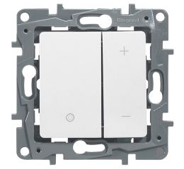 Niloé stmívač tlačítkový do 450W pro klasické a halogenové žárovky bílý 665115 Legrand