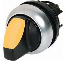 M22-WLKV-Y hlavice s otočným úchytem prosvětlená žlutá 2polohová (do"V")