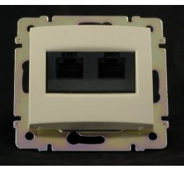 Valena zásuvka datová 2xRJ45/CAT.6UTP béžová typ 774143 Legrand