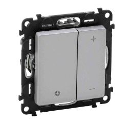 Valena LIFE stmívač tlačítkový 400W pro LED a kompaktní zářivky typ 752362 hliník legrand