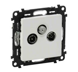 Valena LIFE  zásuvka TV-RD-SAT průběžná bílá útlum 1,5dB/14dB typ 753165 legrand