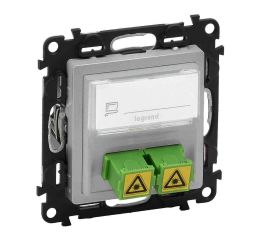 Valena LIFE zásuvka optická hliník FTTH/PON 2xSC/APC typ 753330 legrand