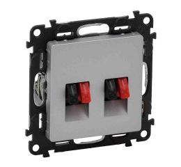 Valena LIFE zásuvka reproduktorová dvojitá hliník typ 753378 legrand