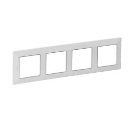 Valena LIFE rámeček čtyřnásobný bílý s chrom proužkem vodorovný i svislý Legrand 754034