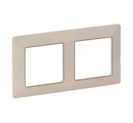 Valena LIFE rámeček dvojnásobný béžový se zlatým proužkem vodorovný i svislý Legrand 754062