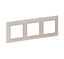 Valena LIFE rámeček trojnásobný béžový se zlatým proužkem vodorovný i svislý Legrand 754063
