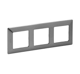 Valena LIFE rámeček trojnásobný nerez vodorovný i svislý Legrand 754153