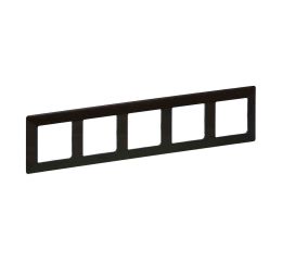 Valena LIFE rámeček pětinásobný dřevo tmavé vodorovný i svislý Legrand 754175