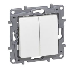 Niloé spínač č.6 + tlačítko 6A bílý automatické svorky typ 764509 Legrand