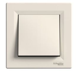 Asfora-EPH0700123 Ovl. tlačítkový, ř.1/0, krémová, bezšroubový  schneider