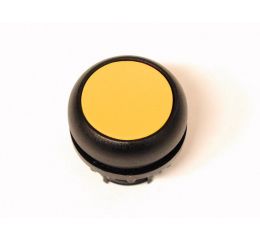 M22S-DH-Y tlačítko zvýšené bez aretace žluté,čelní kroužek černý
