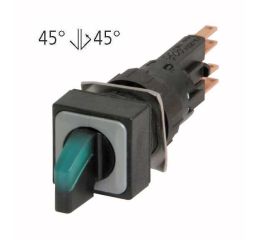 Q18LWK3R1-GN/WB ovládací hlavice přepínače prosvětlená 3poloh.1aretovaná,se žár. zelená