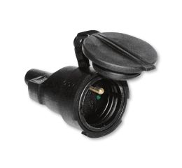 Spojka gumová 1.214.80 pohyblivá s ochr.kontaktem,clonkami,přímý vývod IP65 černá