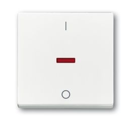 Future® linear, Solo®, Solo® carat, Busch-axcent® kryt jednoduchý s potiskem a červeným průzorem 2CKA001751A2750 studio bílá ABB