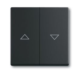 Future® linear, Busch-axcent® kryt spínače žaluziového, dělený s potiskem 2CKA001751A3036 mechová černá ABB