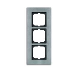 Solo® carat rámeček trojnásobný pro vodorovnou i svislou montáž 2CKA001754A4256 ušlechtilá ocel ABB