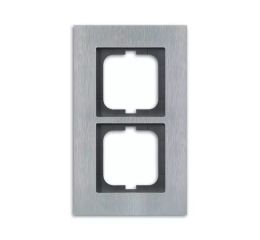 Solo® carat rámeček dvojnásobný pro vodorovnou i svislou montáž 2CKA001754A4255 ušlechtilá ocel ABB
