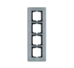 Solo® carat rámeček čtyřnásobný pro vodorovnou i svislou montáž 2CKA001754A4257 ušlechtilá ocel ABB