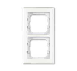 Busch-axcent 2CKA001754A4438 Rámeček dvojnásobný, pro vodorovnou i svislou montáž, bílé sklo, ABB