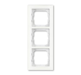 Busch-axcent 2CKA001754A4439 Rámeček trojnásobný, pro vodorovnou i svislou montáž, bílé sklo, ABB
