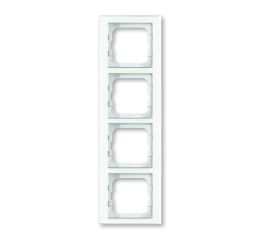 Busch-axcent 2CKA001754A4440 Rámeček čtyřnásobný, pro vodorovnou i svislou montáž, bílé sklo, ABB