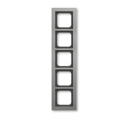 Busch-axcent 2CKA001754A4687 Rámeček pětinásobný, pro vodorovnou i svislou montáž, platinová, ABB