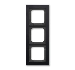 Busch-axcent 2CKA001754A4705 Rámeček trojnásobný, pro vodorovnou i svislou montáž, matná černá, ABB