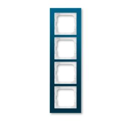 Busch-axcent 2CKA001754A4758 Rámeček čtyřnásobný, pro vodorovnou i svislou montáž, modré sklo, ABB