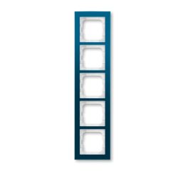 Busch-axcent 2CKA001754A4759 Rámeček pětinásobný, pro vodorovnou i svislou montáž, modré sklo, ABB