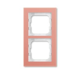 Busch-axcent 2CKA001754A4766 Rámeček dvojnásobný, pro vodorovnou i svislou montáž, růžové sklo, ABB