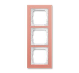 Busch-axcent 2CKA001754A4767 Rámeček trojnásobný, pro vodorovnou i svislou montáž, růžové sklo, ABB