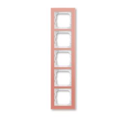 Busch-axcent 2CKA001754A4769 Rámeček pětinásobný, pro vodorovnou i svislou montáž, růžové sklo, ABB