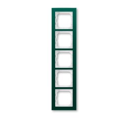Busch-axcent 2CKA001754A4774 Rámeček pětinásobný, pro vodorovnou i svislou montáž, zelené sklo, ABB