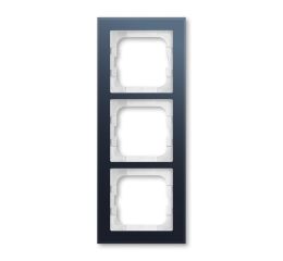 Busch-axcent 2CKA001754A4782 Rámeček trojnásobný, pro vodorovnou i svislou montáž, šedé sklo, ABB