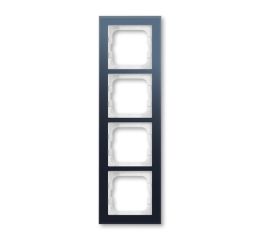 Busch-axcent 2CKA001754A4783 Rámeček čtyřnásobný, pro vodorovnou i svislou montáž, šedé sklo, ABB