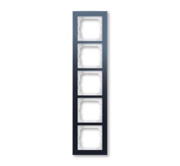 Busch-axcent 2CKA001754A4784 Rámeček pětinásobný, pro vodorovnou i svislou montáž, šedé sklo, ABB