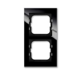 Busch-axcent 2CKA001754A4801 Rámeček dvojnásobný, pro vodorovnou i svislou montáž, černé sklo, ABB