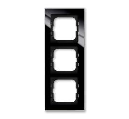 Busch-axcent 2CKA001754A4802 Rámeček trojnásobný, pro vodorovnou i svislou montáž, černé sklo, ABB