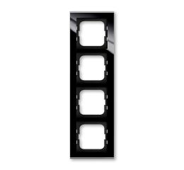 Busch-axcent 2CKA001754A4803 Rámeček čtyřnásobný, pro vodorovnou i svislou montáž, černé sklo, ABB