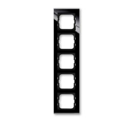 Busch-axcent 2CKA001754A4804 Rámeček pětinásobný, pro vodorovnou i svislou montáž, černé sklo, ABB