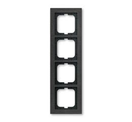 Busch-axcent 2CKA001754A4808 Rámeček čtyřnásobný, pro vodorovnou i svislou montáž, břidlice, ABB