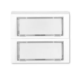 Tlačítko zvonkové 3171-80124 sestava 2 zvonkových ovládačů 1 A, 50 V bílá ABB