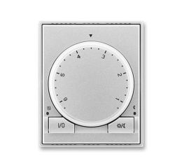 Kryt termostatu prostorového s otočným ovládáním, s upevňovací maticí 3292E-A00300 08 titanová ABB