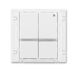 Element®, Time® vysílač radiofrekvenčního (RF) signálu čtyřtlačítkový, nástěnný 3299E-A11908 03 bílá/bílá ABB