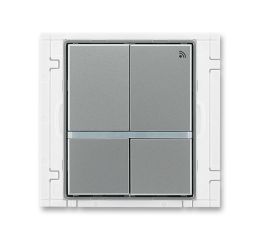 ABB 3299E-A11908 36 Vysílač RF čtyřtlačítkový, nástěnný pro 868 MHz ocelová