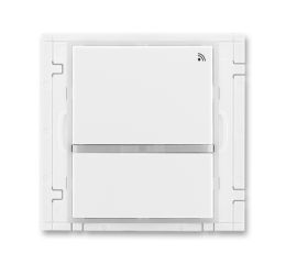 Time®, Element® vysílač radiofrekvenčního (RF) signálu dvojtlačítkový, nástěnný 3299E-A21908 01 bílá/ledová bílá ABB