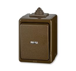 Praktik vypínač č.2S dvojpólový se signalizační doutnavkou, krytí IP44 3553-02922 H hnědá ABB